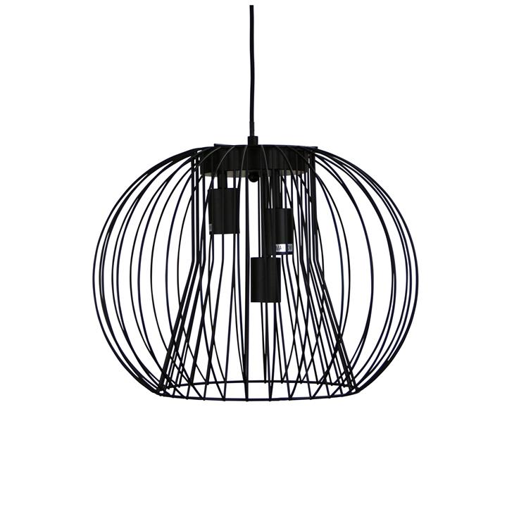 Malo.45 3 Light Wire Pendant Black