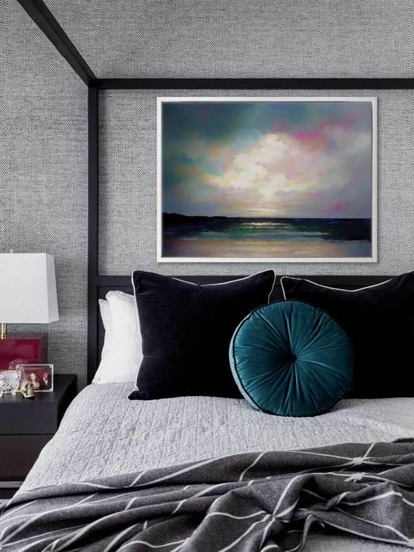 Mandalay Beach - Black Box Frame Canvas - 120x90 - Landscape