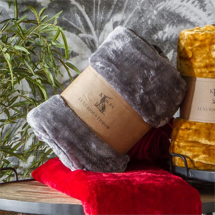 Mandell Fleece Throw Charcoal