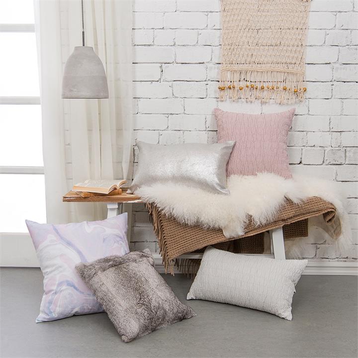Marble Cushion Filled 50 x 50cm Lilac