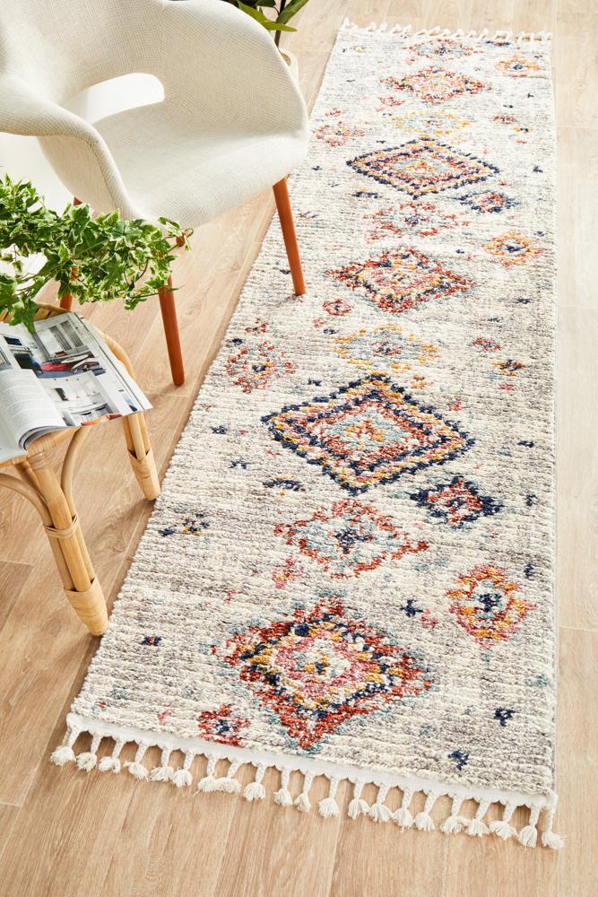 Marrakesh 222 Silver Runner Rug - 300X80CM