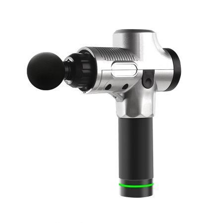 Massage Gun Electric Massager Vibration Muscle Therapy 4 Heads Percussion Silver
