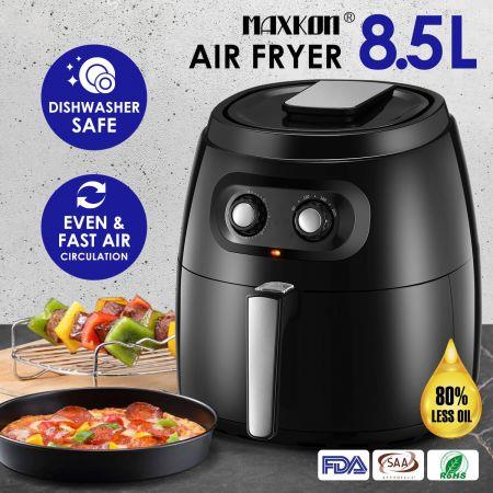 Maxkon 1800W 8.5L Air Fryer Knob Control Frying Food Kitchen Appliance Non-Oil Food Maker