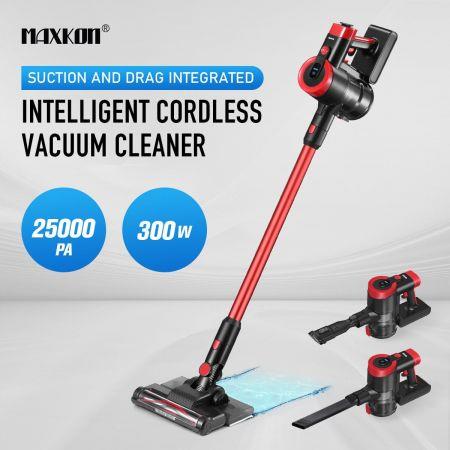Maxkon 300W Cordless Vacuum Cleaner 25KPa Stick Handheld Vac with HEPA Filter for Car Floors Furniture Stairs Pet Hair