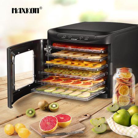 Maxkon Food Dehydrator Fruit Vegetable Meat Dryer w/6 Trays and Timer