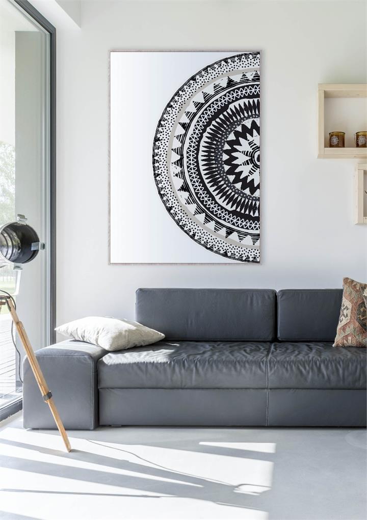 Mayan Round Art (Left Side) 100X140Cm
