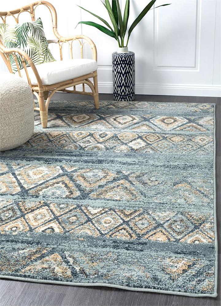Mayfair Contrast Blue Rug 290X200cm