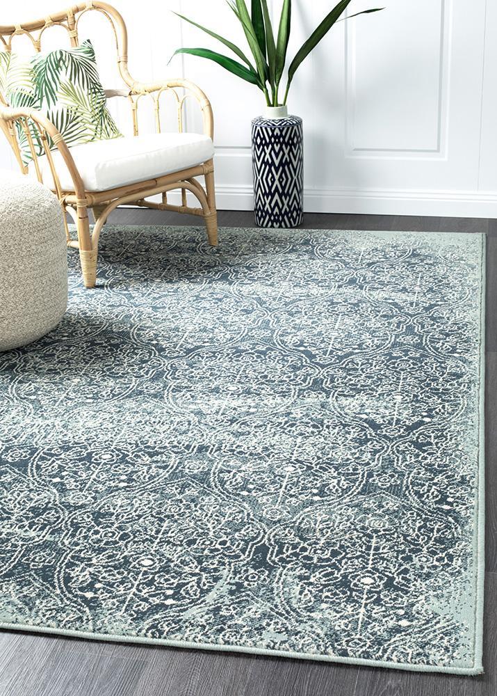 Mayfair Edge Denim Rug 230X160cm