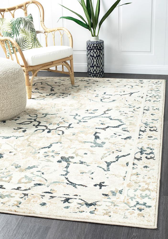 Mayfair Stem Bone Runner Rug 300X80cm