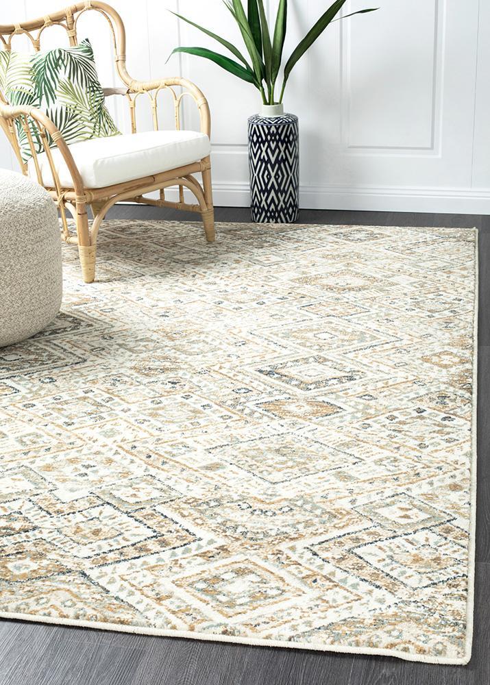 Mayfair Tribe Bone Runner Rug 300X80cm