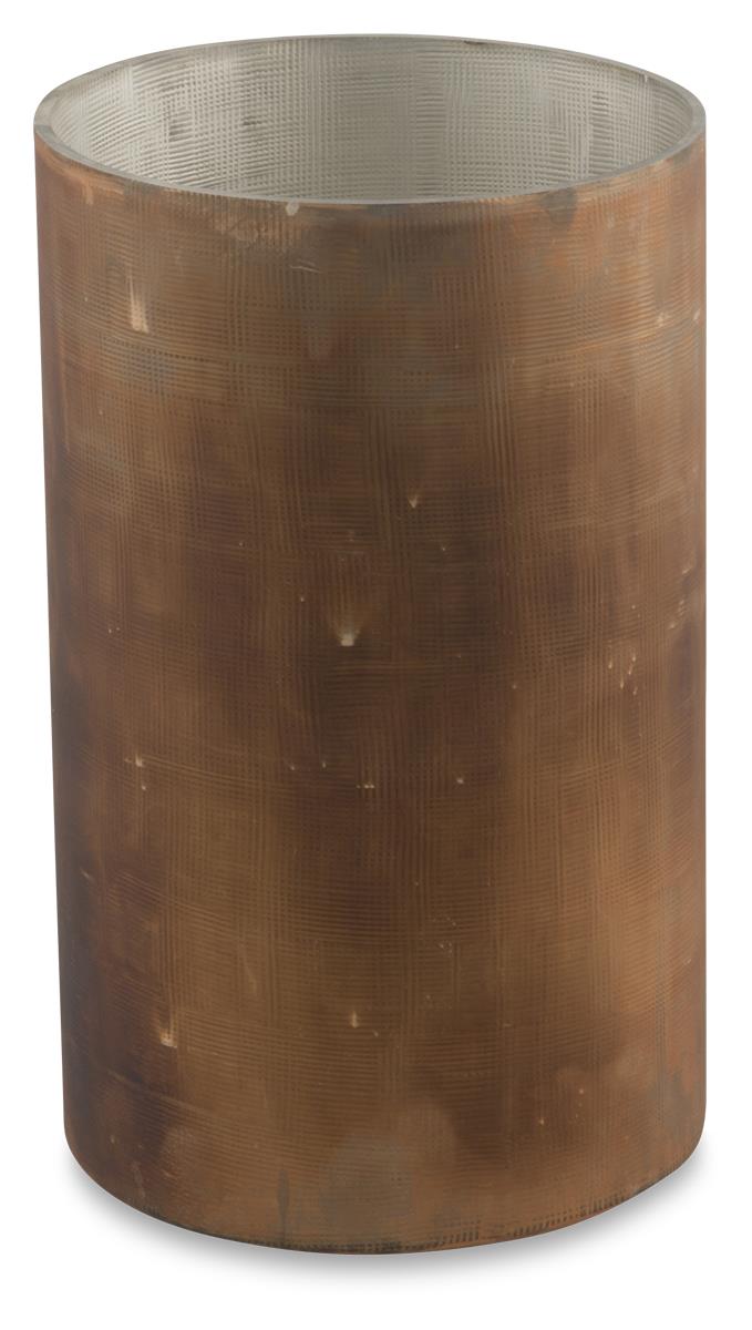 Medium Divit Etched Mesh Glass Candle Holder