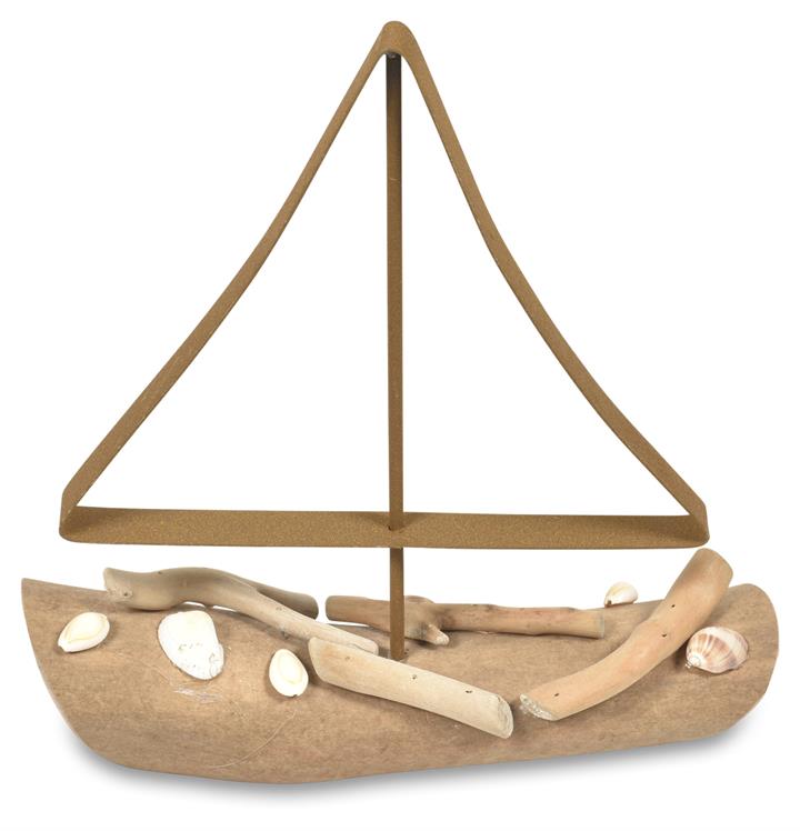 Medium Driftwood Boat Ornament