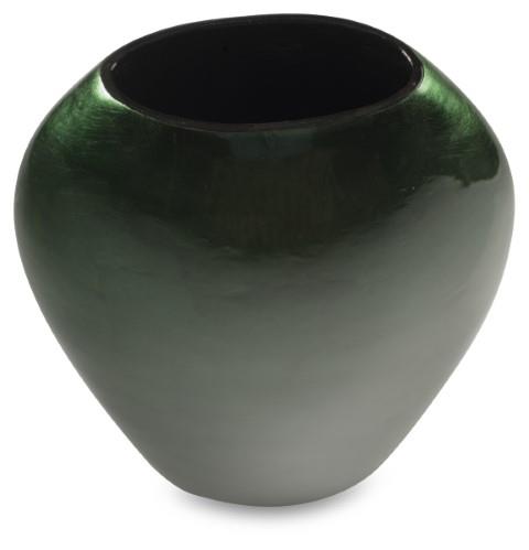 Medium Flat Fading Vase - Green