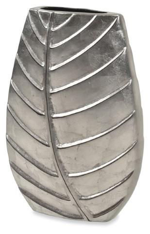 Medium Leaf Vase  - Metalic Wheat