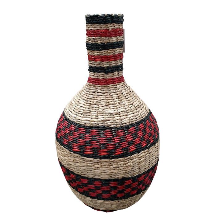 Medium Vase Seagrass And Bamboo