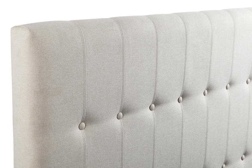 Megan custom upholstered bed with choice of standard base