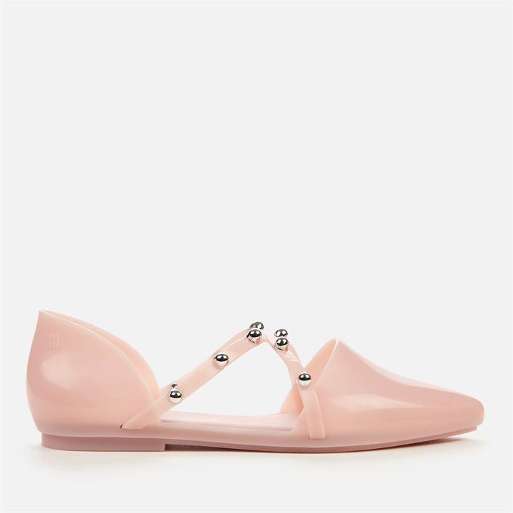 Melissa Women's Pointy Stripe Flats - Blush - UK 4