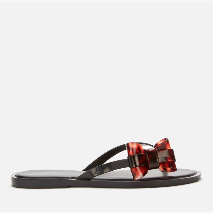 Melissa Women's Sweet Flip Flops - Black Tortoiseshell - UK 4