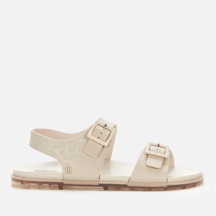 Melissa Women's Wide Double Strap Sandals - Ivory Texture - UK 3