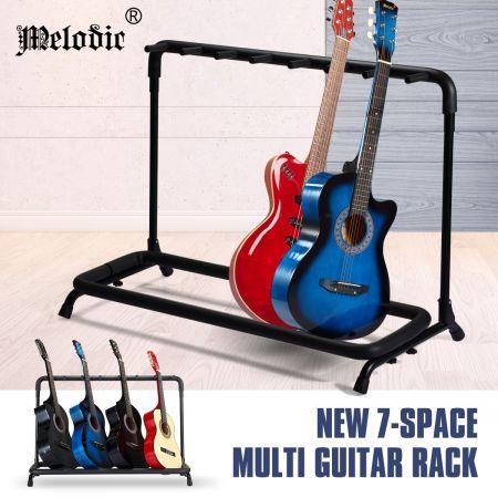 Melodic 7 Rack Guitar Stand Universal Multi Guitar Rack Black
