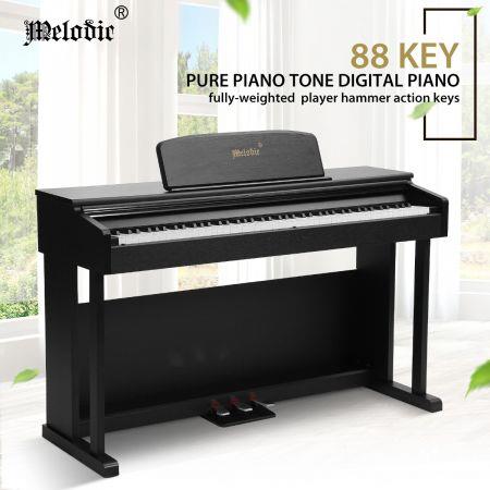 Melodic 88-Keys Digital Piano Full Size Hammer-Action Keys with Keyboard Cover