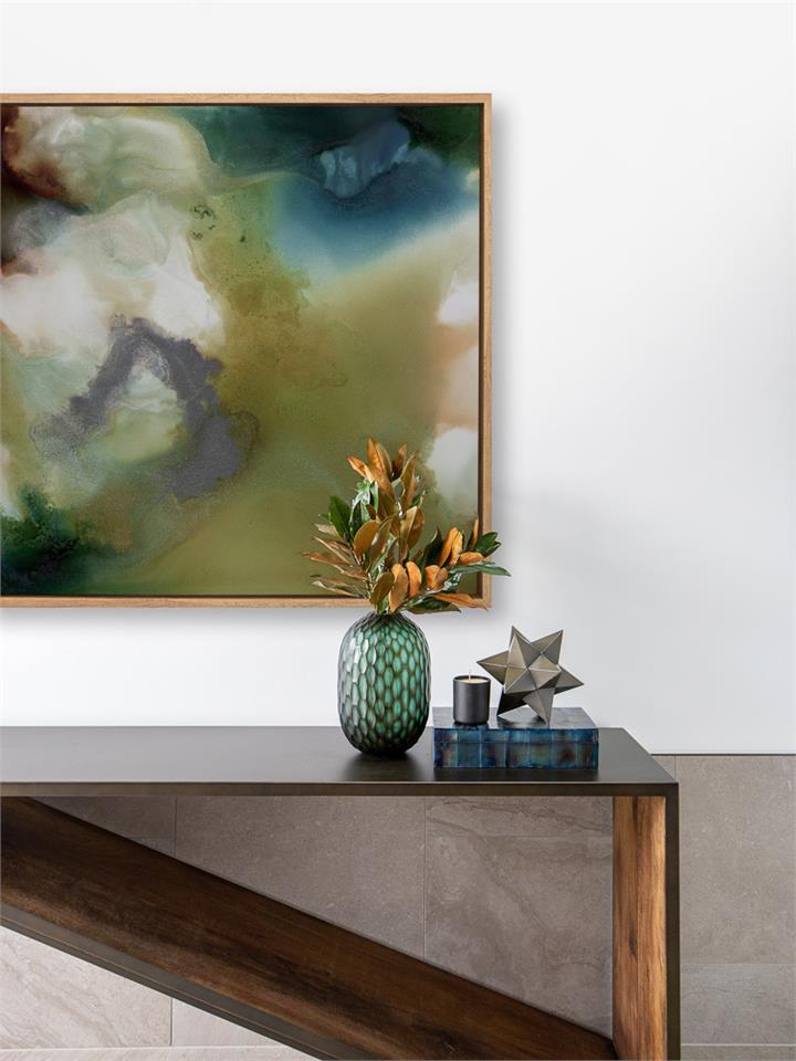 Mermaiden I - Oak Box Frame Canvas - 90x90