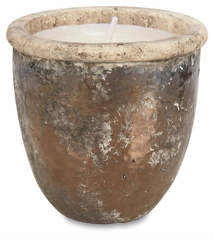 Metallic Fade Ceramic Candle Large - Bronze