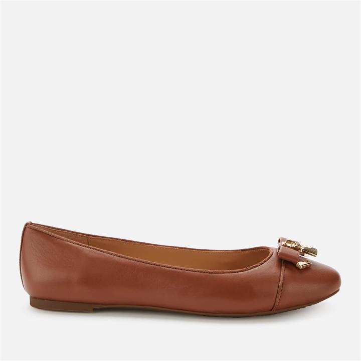 MICHAEL Michael Kors Women's Alice Leather Ballet Flats - Luggage - UK 4/US 7