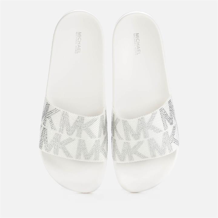 MICHAEL Michael Kors Women's Gilmore Slide Sandals - Optic White - UK 7