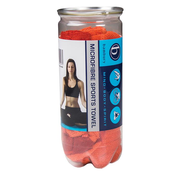 Microfibre Printed Sports Towel Red