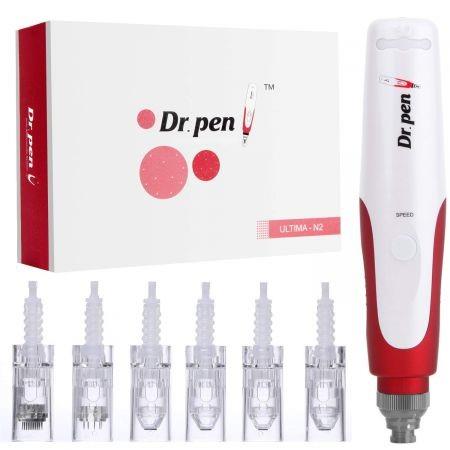 Microneedling Pen Dr. Pen Ultima N2 with 4xNano, 1x12-Pin, 1x36-Pin Replacement Cartridges