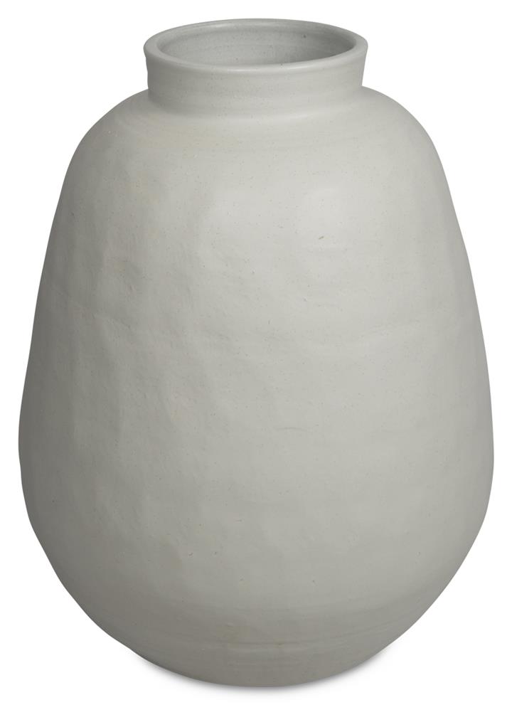 Milos Glazed Ceramic Pot, White