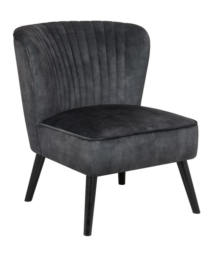 Mima Arm Chair in Grey Velvet