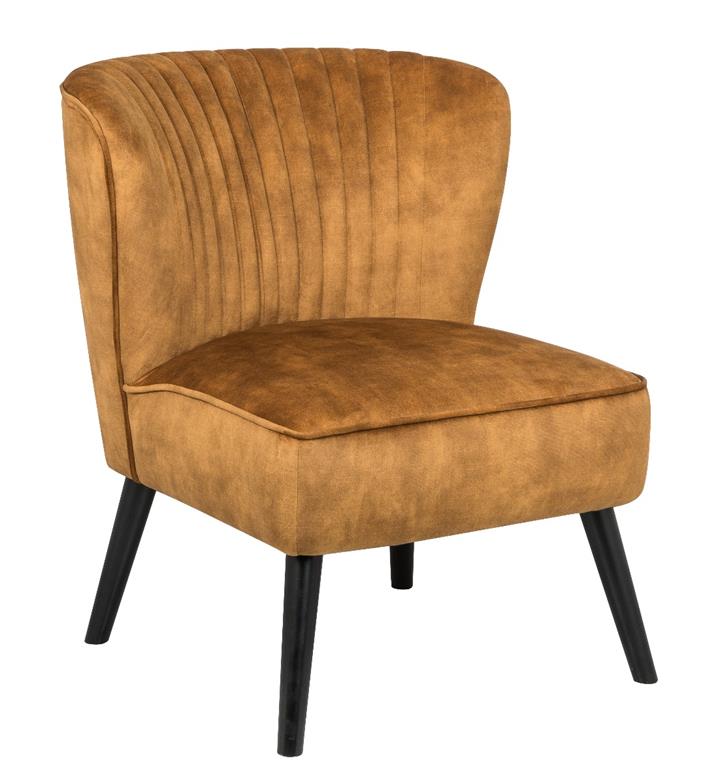 Mima Arm Chair in Mustard Vekvet