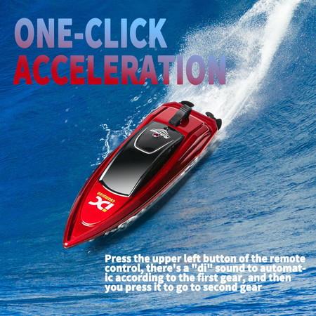 Mini Dual Motor High Speed RC Boat Christmas Gift Col.Red