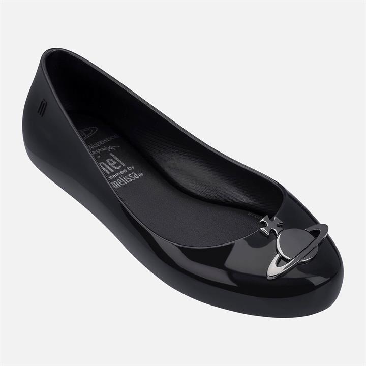 Mini Melissa for Vivienne Westwood Kids' Space Love Ballet Flats - Black Orb - UK 12 Kids