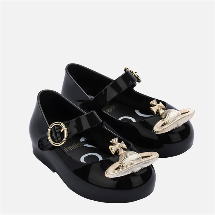 Mini Melissa Toddlers' Mini VW Sweet Love Ballet Flats - Black Orb - UK 4 Toddler