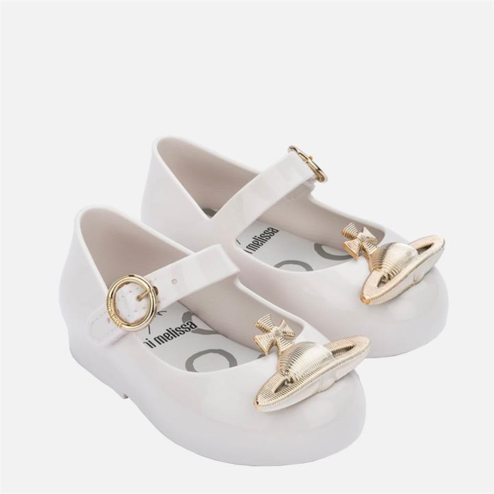 Mini Melissa Toddlers' Mini VW Sweet Love Ballet Flats - White Orb - UK 5 Toddler