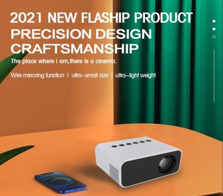 Mini Projector Led Home Theater Supports 1080P USB Audio Built-in Composite