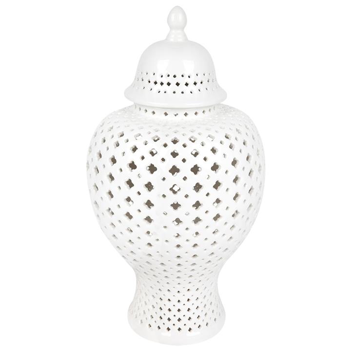 Minx Temple Jar - Large White