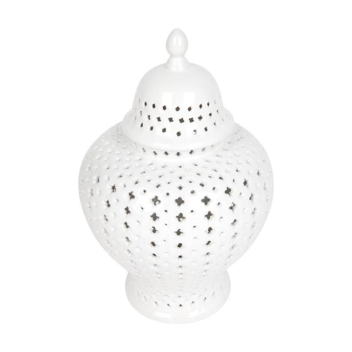 Minx Temple Jar - Small White