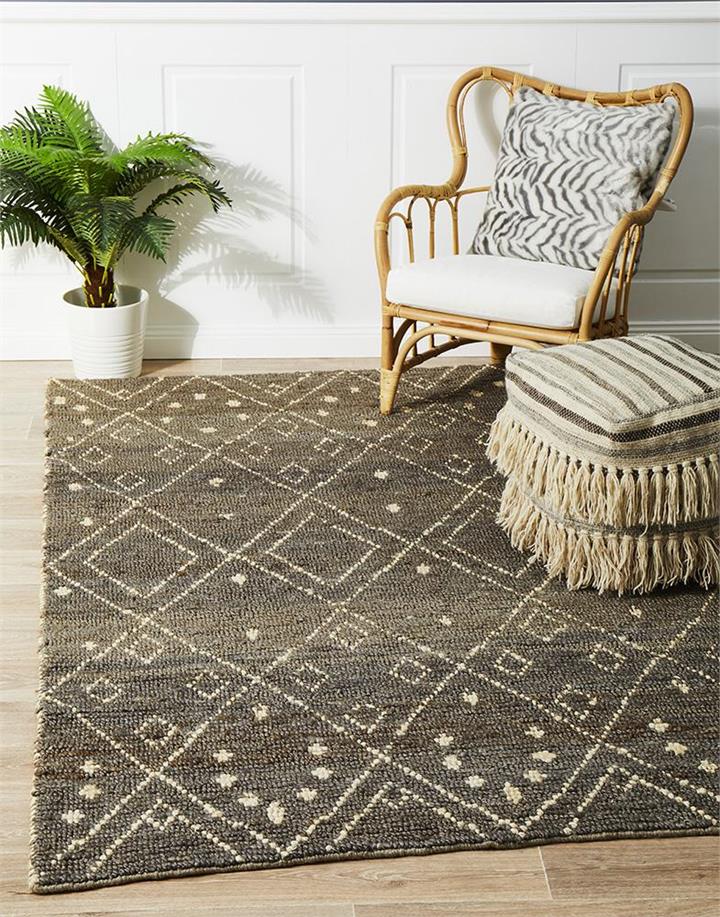 Misu Hand Woven Tribal Jute Rug 225X155cm
