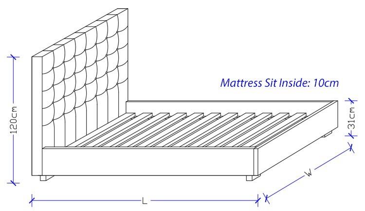 Mondo custom leather bed frame