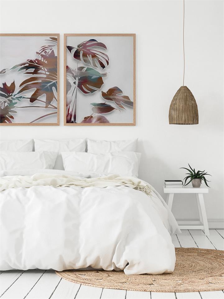 Monstera Major I - Frame Oak - With Mat - 68x84 - Portrait