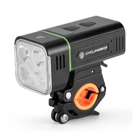 Mountain Bike Headlight, High Brightness Lamp, USB Rechargeable, 1800 Lumens