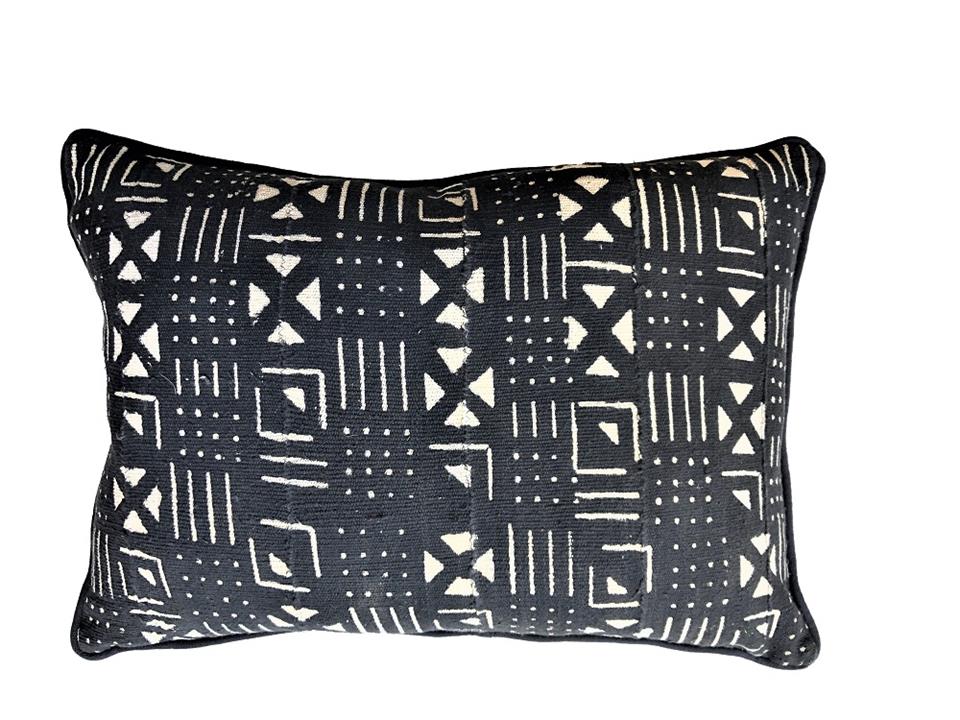 Mudcloth Cushion Black Large