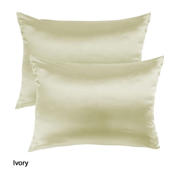 MULBERRY SILK PILLOW CASE TWIN PACK - SIZE: 51X76CM - IVORY