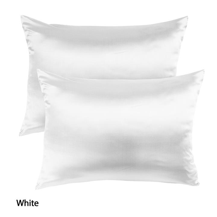 MULBERRY SILK PILLOW CASE TWIN PACK - SIZE: 51X76CM - WHITE