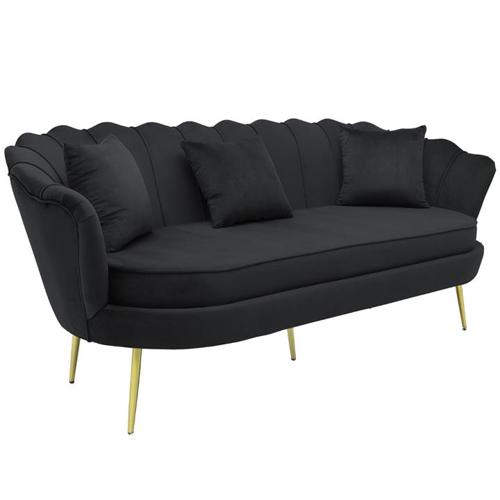 Murcia 2 Seater Black Velvet