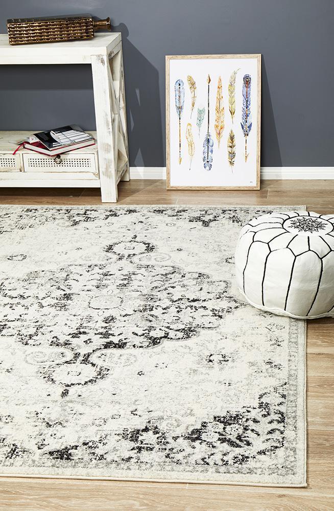 Museum Transitional Charcoal Rug 330X240